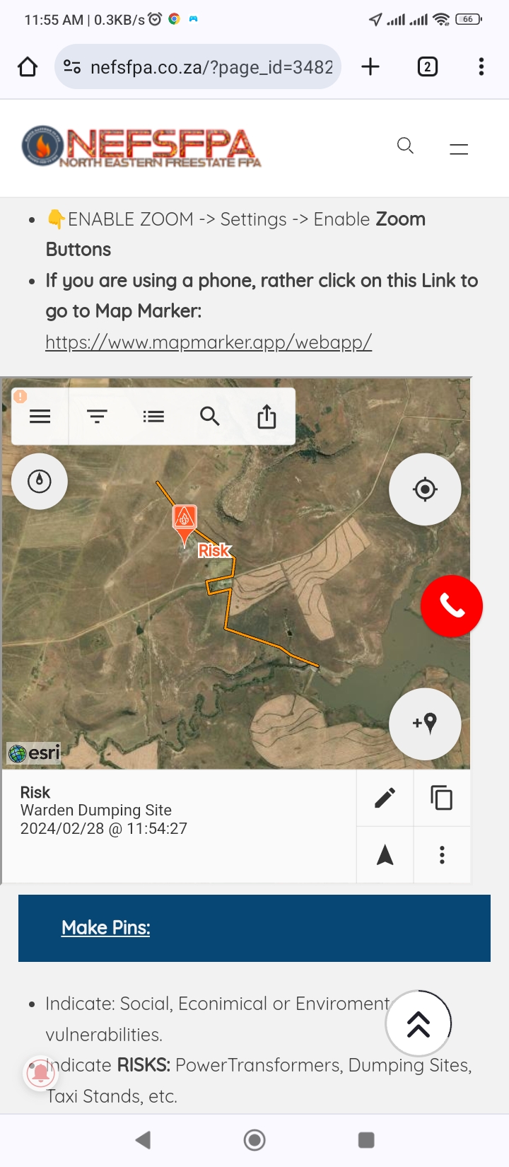 Easy to can do Risk Mapping from the Phone